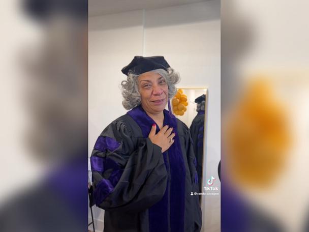 Woman gets surprised with cap and gown she never had after law school graduation Woman gets surprised with cap and gown she never had after law school graduation
