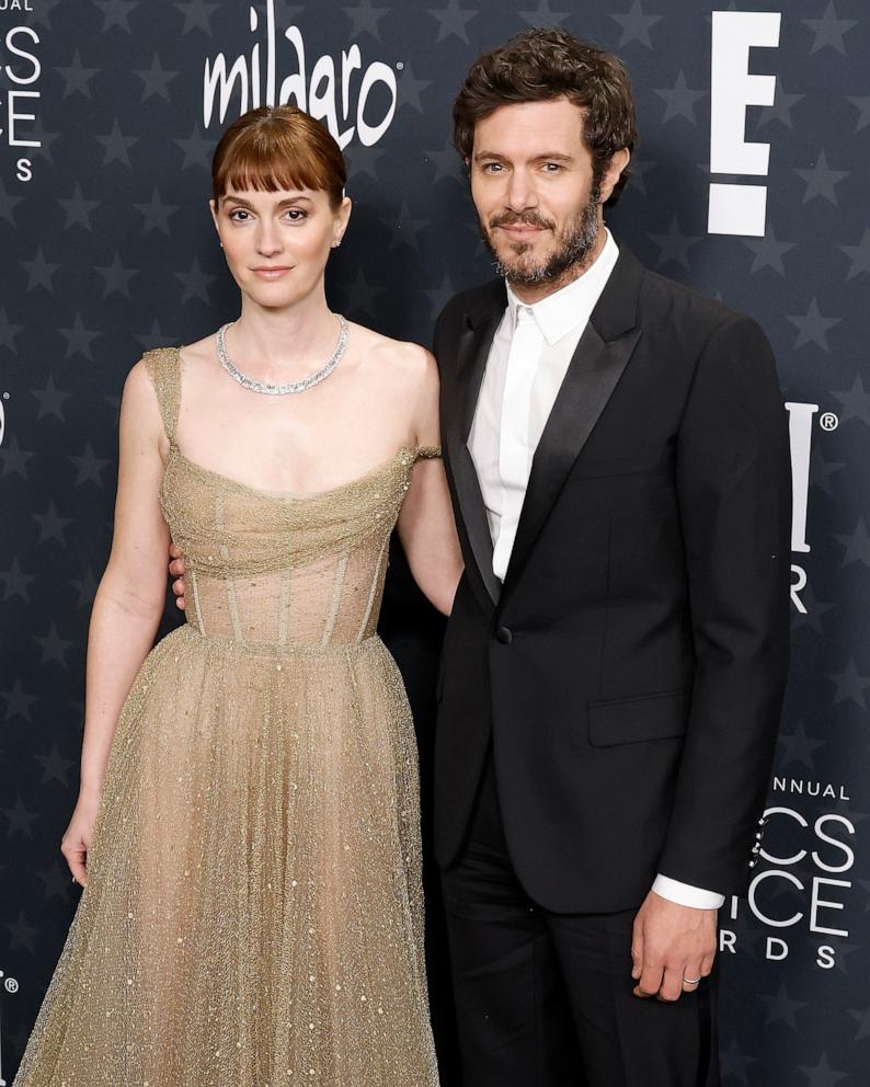 PHOTO: Leighton Meester and Adam Brody attend the 2025 Critics Choice Awards at Barker Hangar on Feb. 7, 2025 in Santa Monica, Calif.