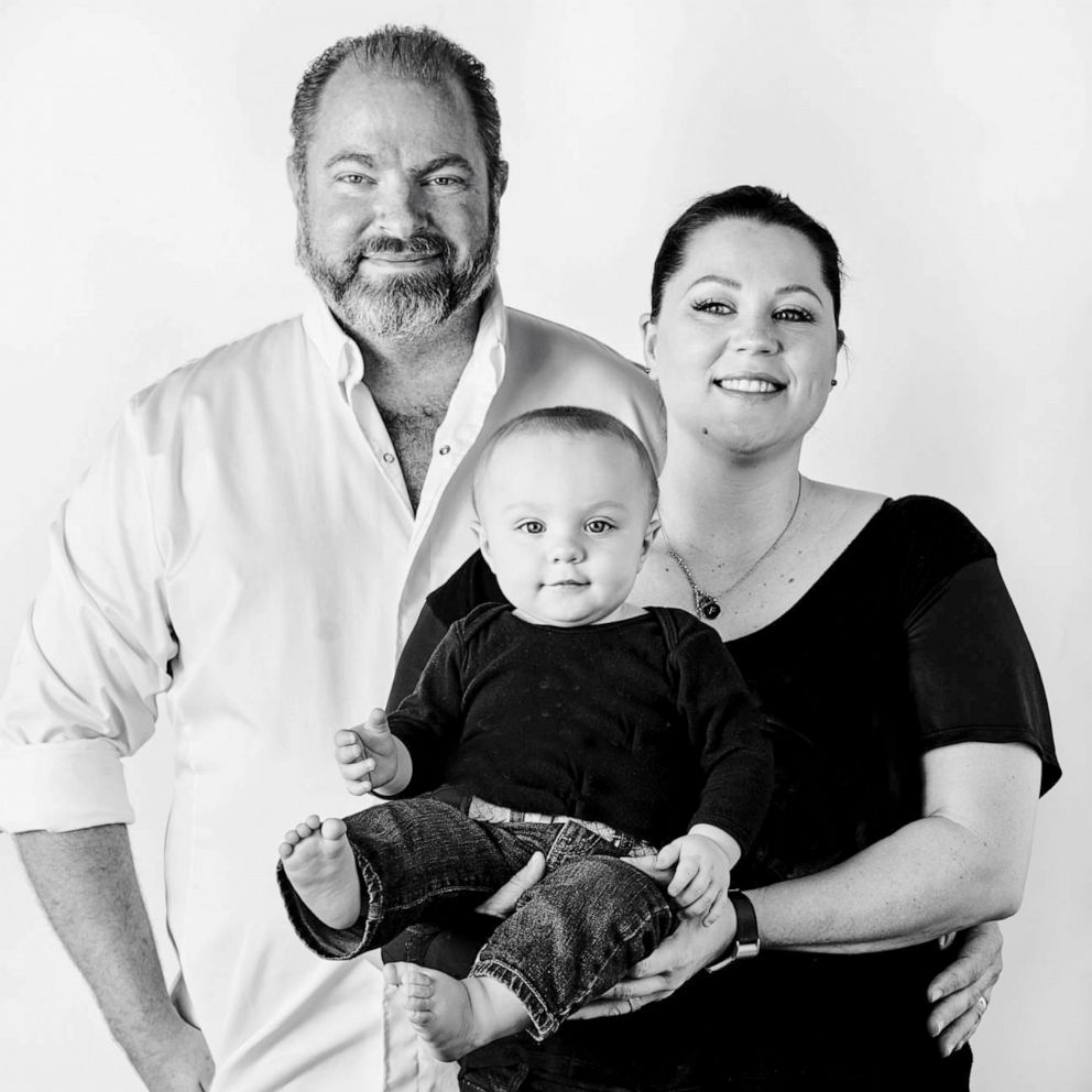 PHOTO: Chef Thomas Lents with his wife Becca LaMalfa and their son.