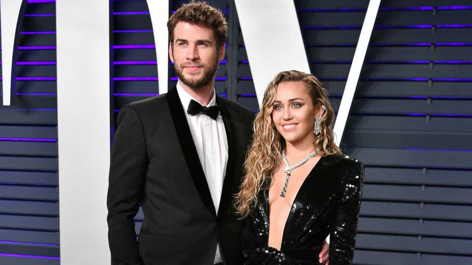 PHOTO: Liam Hemsworth and Miley Cyrus attend the 2019 Vanity Fair Oscar Party hosted by Radhika Jones at Wallis Annenberg Center for the Performing Arts, Feb. 24, 2019, in Beverly Hills, Calif.