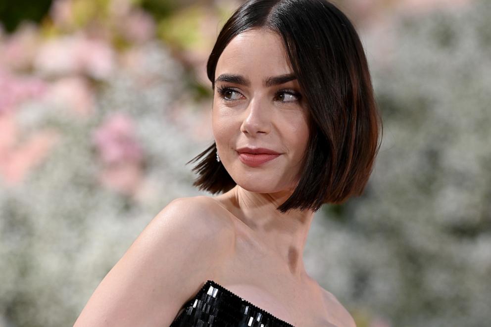 PHOTO: Lily Collins attends the Premiere of Netflix's "Emily in Paris" Season 4 Part 1 at The Egyptian Theatre Hollywood in Los Angeles, Aug. 14, 2024.