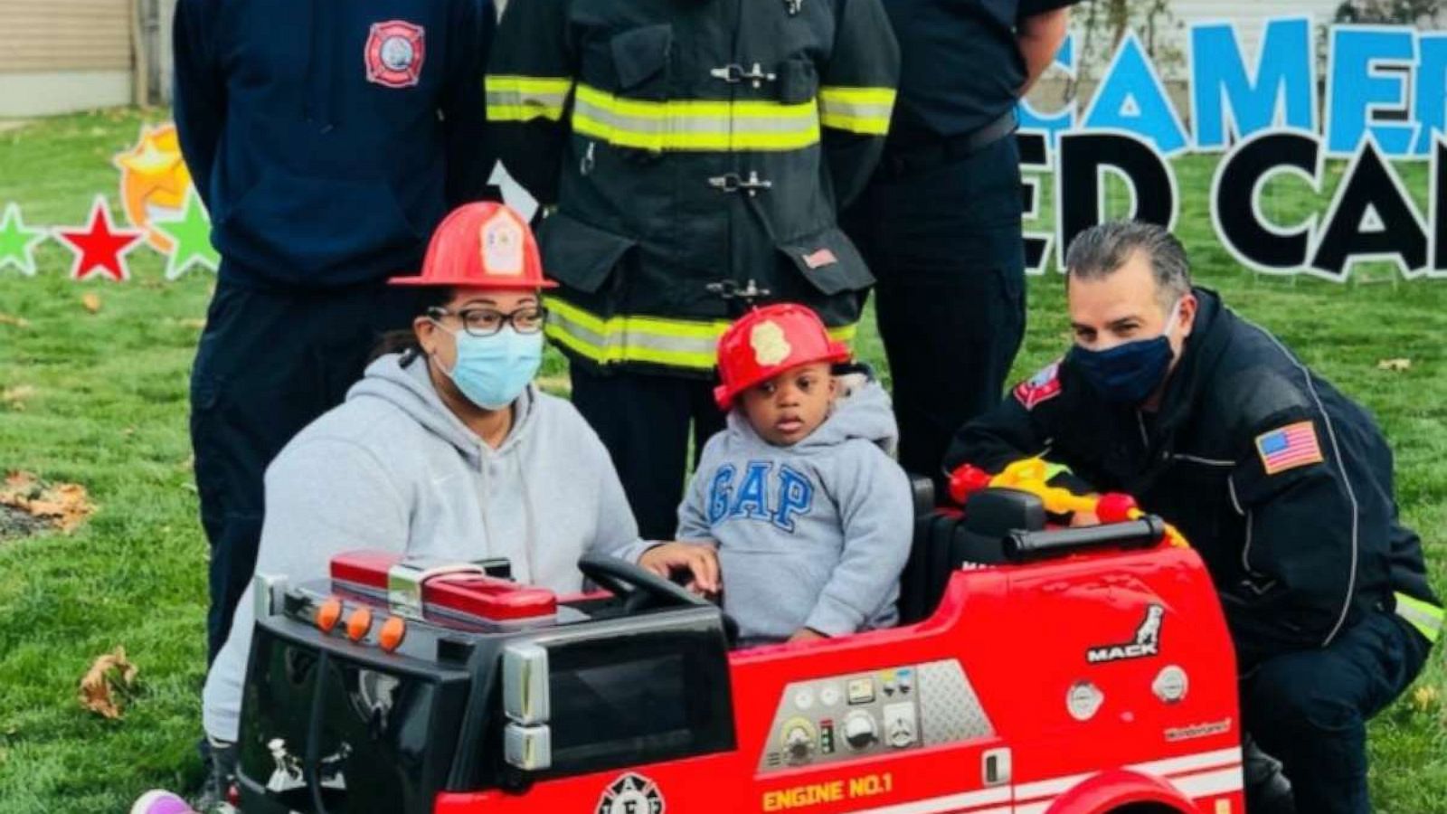 PHOTO: Three year-old Cameron Peete with the Lorain Professional Firefighters Local 267.