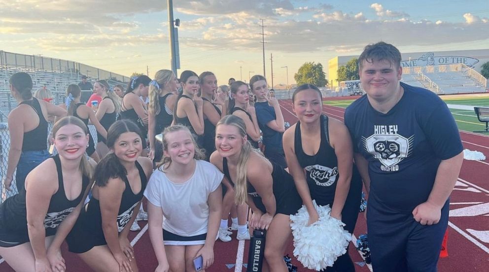 PHOTO: Lucy Cook, 15, pictured with friends at a Higley High School football game.