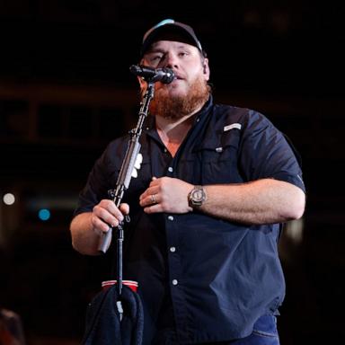 PHOTO: Luke Combs performs onstage at the Concert For Carolina Benefit Concert at Bank of America Stadium, Oct. 26, 2024, in Charlotte, N.C.