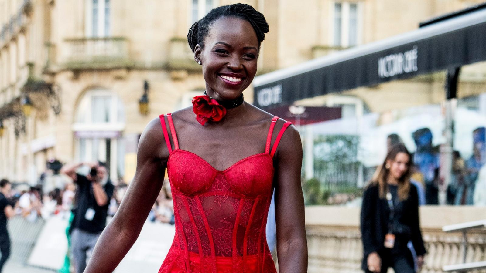 PHOTO: Lupita Nyong'o attends 'The Wild Robot' (Robot Salvaje) premiere during the 72nd San Sebastian Film Festival at Teatro Victoria Eugenia on Sept. 22, 2024 in San Sebastian, Spain.