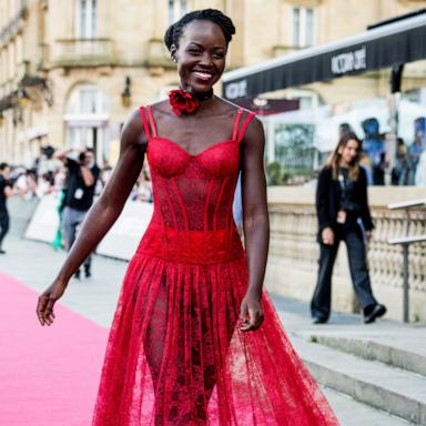 PHOTO: Lupita Nyong'o attends 'The Wild Robot' (Robot Salvaje) premiere during the 72nd San Sebastian Film Festival at Teatro Victoria Eugenia on Sept. 22, 2024 in San Sebastian, Spain. 