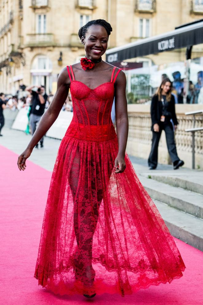 PHOTO: Lupita Nyong'o attends 'The Wild Robot' (Robot Salvaje) premiere during the 72nd San Sebastian Film Festival at Teatro Victoria Eugenia on Sept. 22, 2024 in San Sebastian, Spain. 