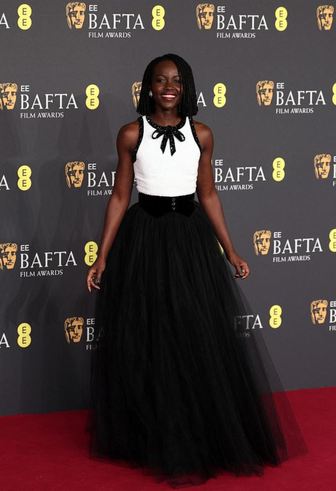 PHOTO: Lupita Nyong'o attends the 2025 British Academy of Film and Television Awards in London, Feb. 16, 2025. 