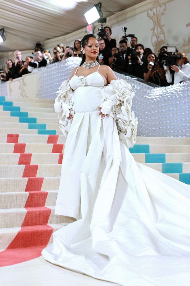 PHOTO: Rihanna attends The 2023 Met Gala Celebrating "Karl Lagerfeld: A Line Of Beauty" at The Metropolitan Museum of Art, May 1, 2023, in New York.