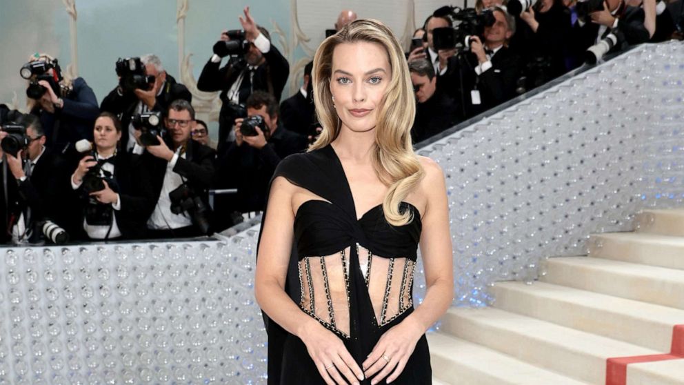 PHOTO: Margot Robbie attends The 2023 Met Gala Celebrating "Karl Lagerfeld: A Line Of Beauty" at The Metropolitan Museum of Art, May 1, 2023, in New York.