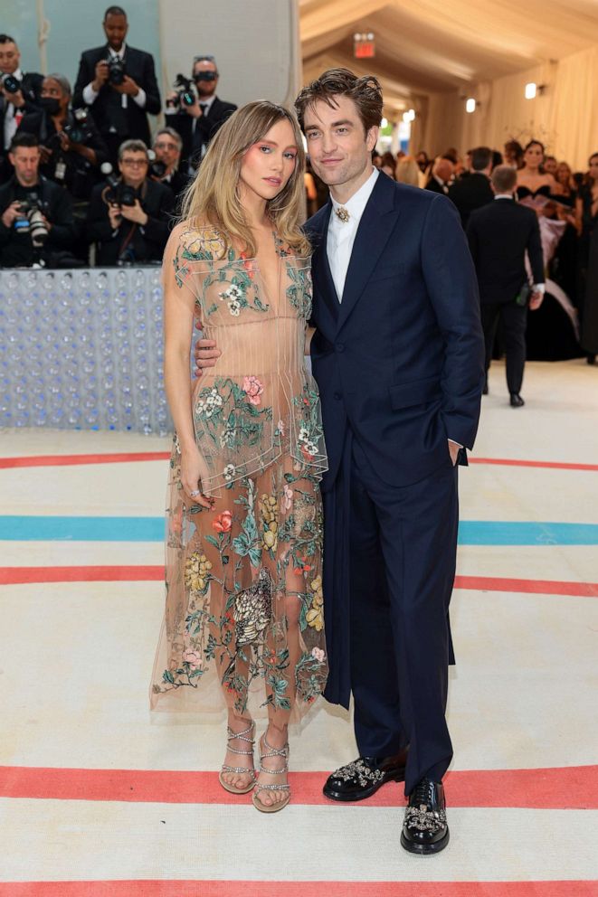 PHOTO: Suki Waterhouse and Robert Pattinson attend The 2023 Met Gala Celebrating "Karl Lagerfeld: A Line Of Beauty" at The Metropolitan Museum of Art, May 1, 2023, in New York.