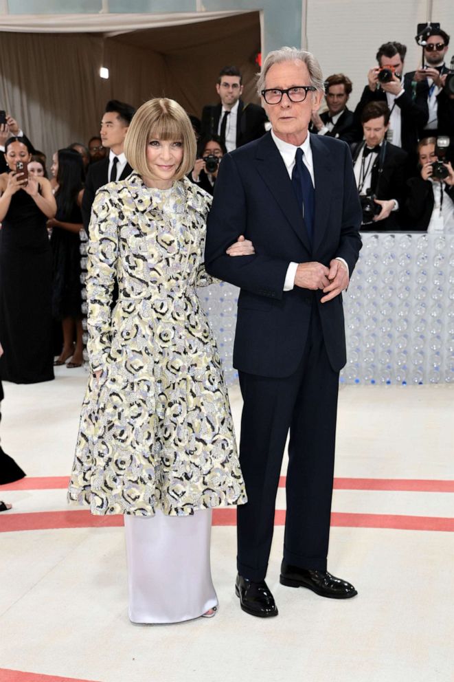 PHOTO: Anna Wintour and Bill Nighy attend The 2023 Met Gala Celebrating "Karl Lagerfeld: A Line Of Beauty" at The Metropolitan Museum of Art, May 1, 2023.