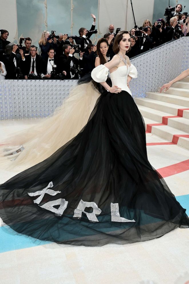 PHOTO: Lily Collins attends The 2023 Met Gala Celebrating "Karl Lagerfeld: A Line Of Beauty" at The Metropolitan Museum of Art, May 1, 2023, in New York.