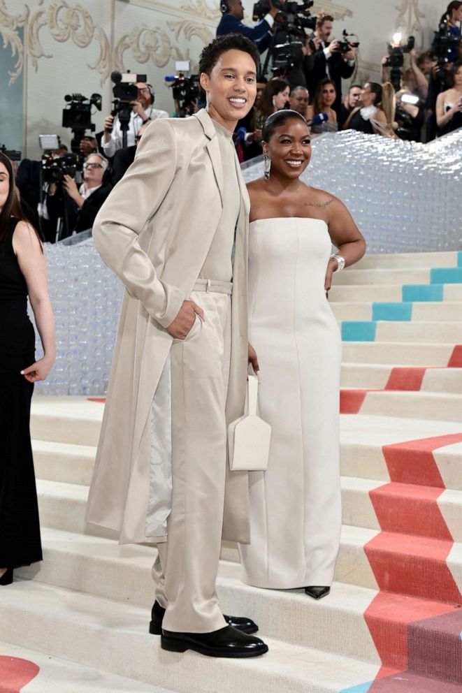 PHOTO: Brittney Griner and Cherelle Griner attend The 2023 Met Gala Celebrating "Karl Lagerfeld: A Line Of Beauty" at The Metropolitan Museum of Art, May 1, 2023, in New York.