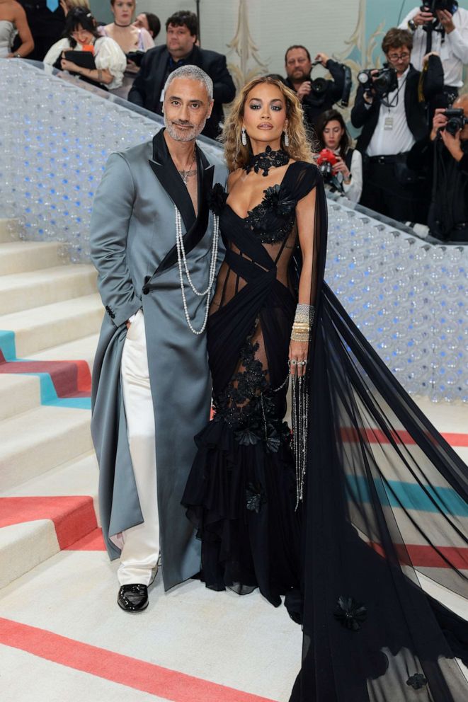 PHOTO: Taika Waititi and Rita Ora attend The 2023 Met Gala Celebrating "Karl Lagerfeld: A Line Of Beauty" at The Metropolitan Museum of Art on May 01, 2023 in New York City.