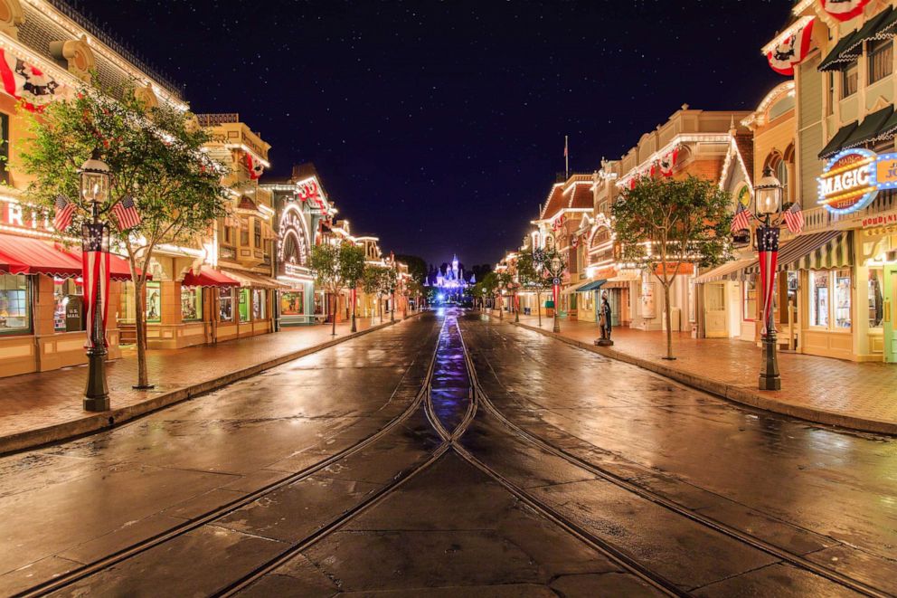 PHOTO: Quiet streets after-hours on Main Street, U.S.A.at Disneyland Park.