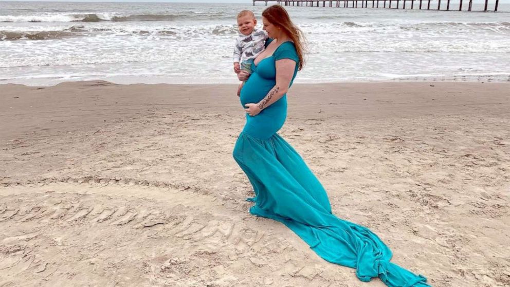 PHOTO: Madelynn Ballenger is pictured with her older son during her second pregnancy, for which she chose adoption.