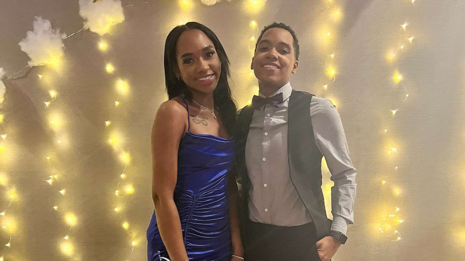 PHOTO: Madison and Mya Glover pictured at their high school prom.