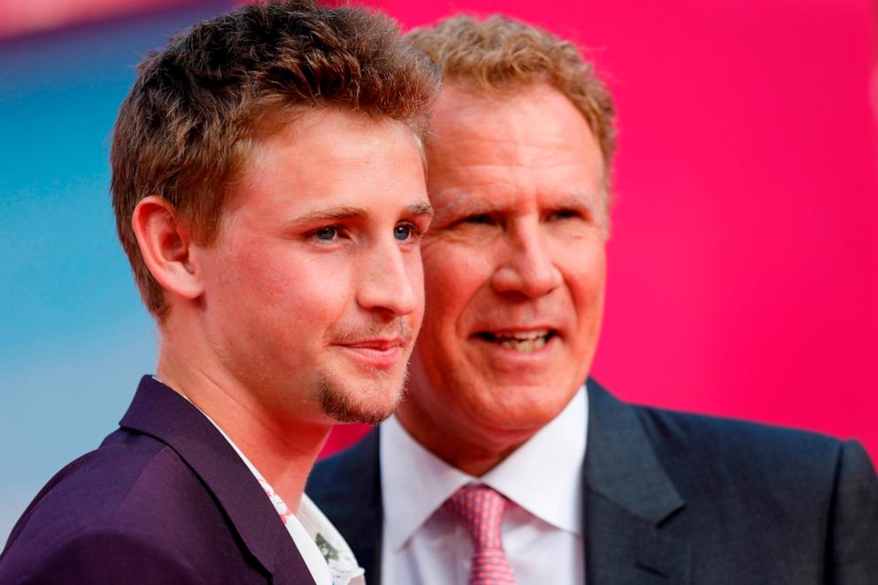 PHOTO: Magnus Ferrell and Will Ferrell attend The European Premiere Of "Barbie" at Cineworld Leicester Square in London, July 12, 2023.