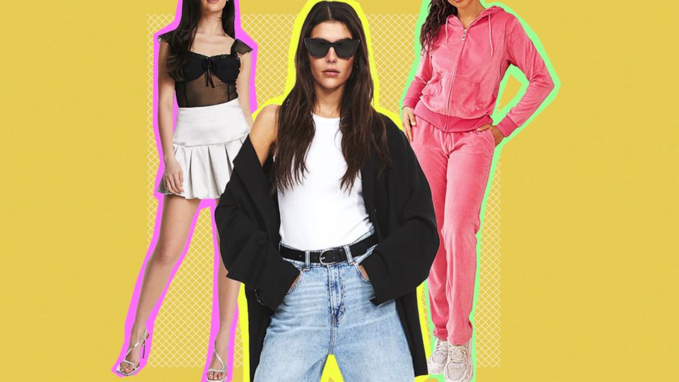 Y2K fashion is back: Graphic tees, velour tracksuits, miniskirts
