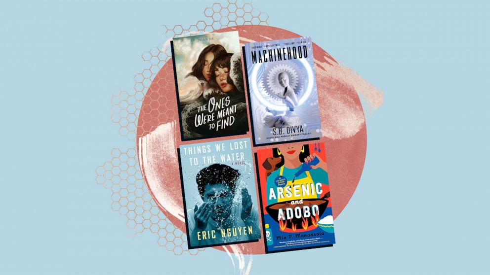 PHOTO: “Machinehood” by S.B. Divya, “Arsenic and Adobo” by Mia P. Manansala, “The Ones We’re Meant to Find” by Joan He and “Things We Lost to the Water” by Eric Nguyen are new books by Asian American and Pacific Islander authors