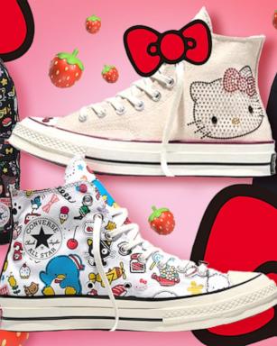 Converse x Hello Kitty: Shop Swarovski-jeweled high tops, Sanrio