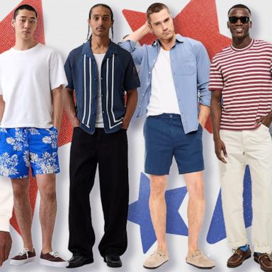 PHOTO: Men’s red, white and blue apparel