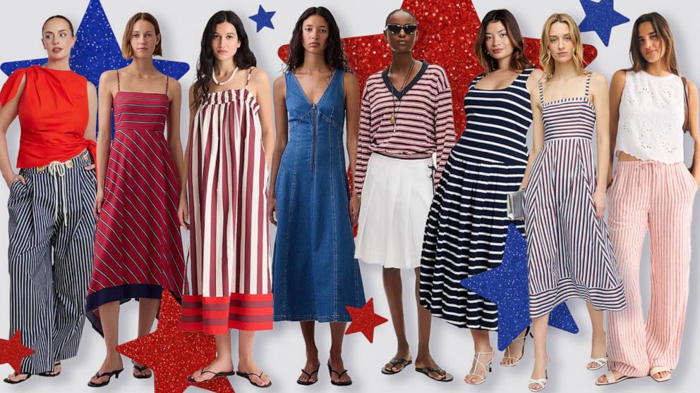 PHOTO: Women’s apparel for the Fourth of July