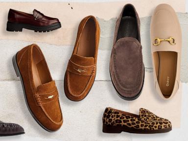 brown dress shoes mens amazon Women's Remi Almond Toe Slip-on Casual Flat Loafers - Medium Natural