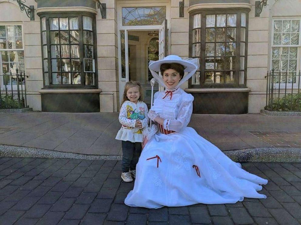 PHOTO: Marceline Raider, 2, joined Mary Poppins' friend Bert in performing the penguin dance which was made famous by Dick Van Dyke in the 1964 Disney film.