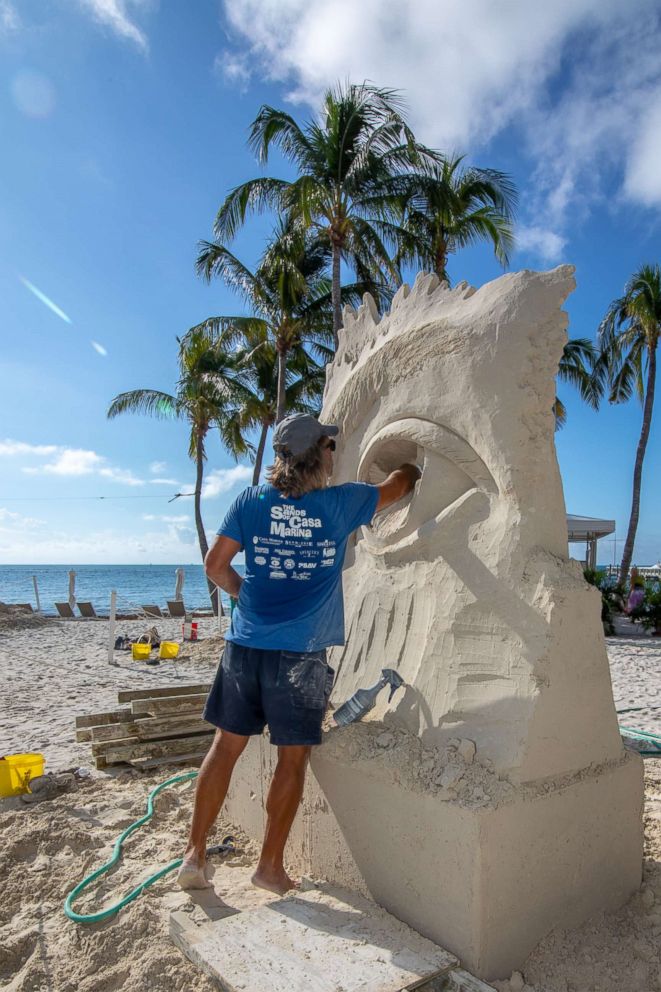 PHOTO: Marianne van den Broek teaches sand sculpting at resort in Key West. 