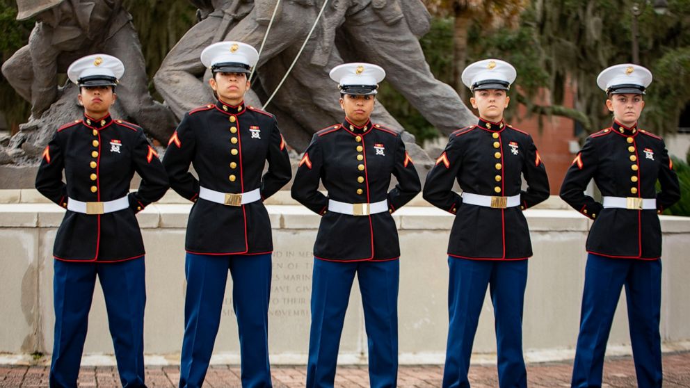 Two sets of sisters graduate recruit training at Marine Corps Recruit Depot Parris Island, S.C.