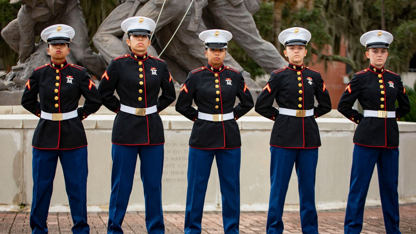 PHOTO: Two sets of sisters graduate recruit training at Marine Corps Recruit Depot Parris Island, S.C.