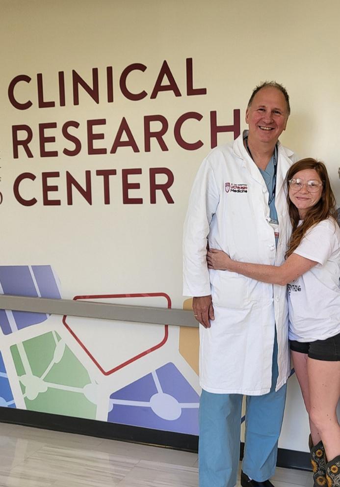 PHOTO: Marlaina Goedel is pictured with Dr. Piotr Witkowski, director of the Pancreas and Islet Transplant Program at University of Chicago Medicine.