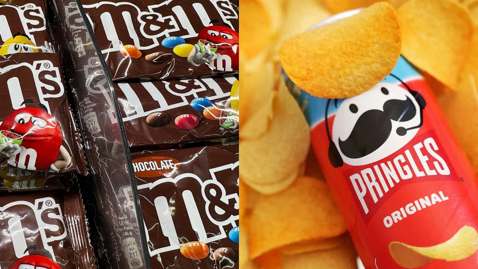 PHOTO: M&Ms from Mars, Pringles from Kellanova.