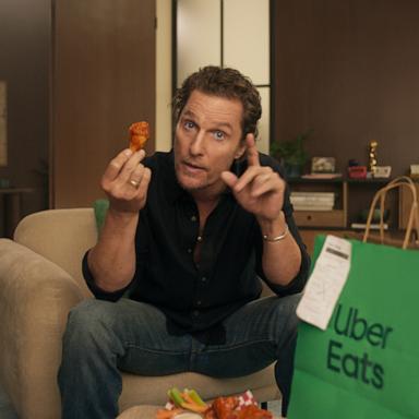 PHOTO: Matthew McConaughey narrates and stars in a new Uber Eats Super Bowl LIX ad delivering a football-food conspiracy pitch.