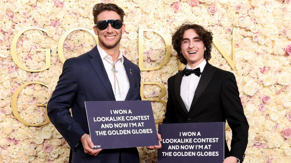 PHOTO: Max Braunstein and Miles Mitchell attend the 82nd Annual Golden Globe Awards, Jan. 5, 2025, in Beverly Hills, Calif.
