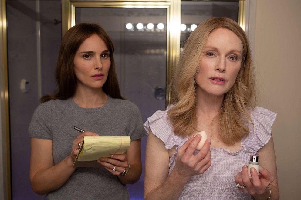 PHOTO: Natalie Portman as Elizabeth Berry and Julianne Moore as Gracie Atherton-Yoo in May December.