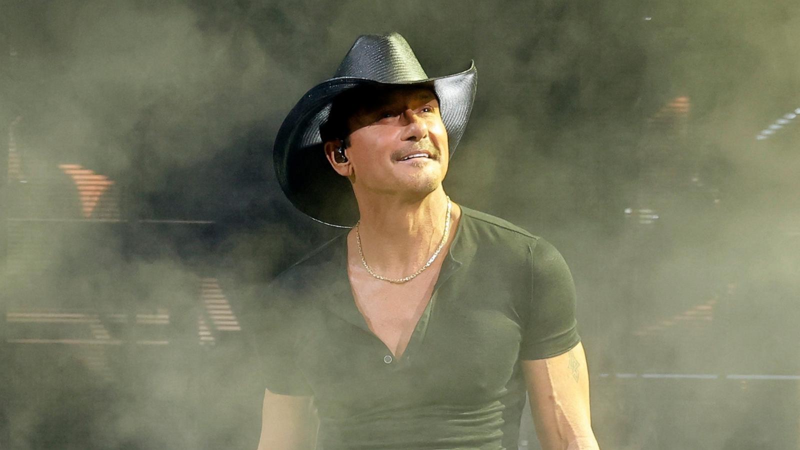 PHOTO: Tim McGraw performs at Bridgestone Arena on April 25, 2024 in Nashville, Tenn.