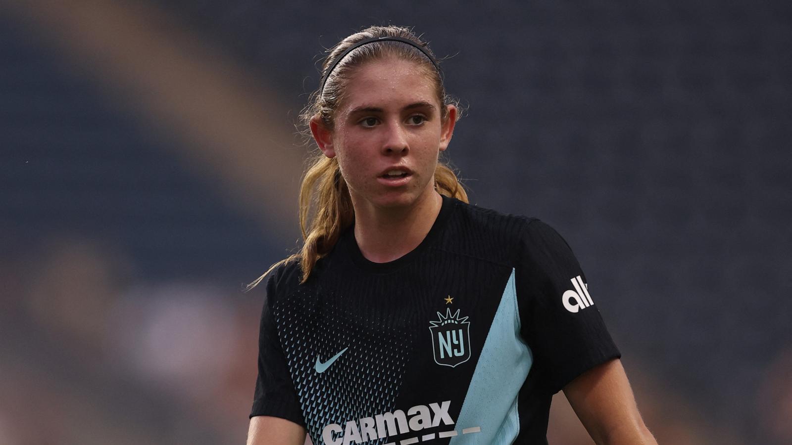 PHOTO: Gotham FC forward McKenna Whitham on the pitch against Washington Spirit during the second half at Red Bull Arena on Jul 28, 2024 in Harrison, N.J.