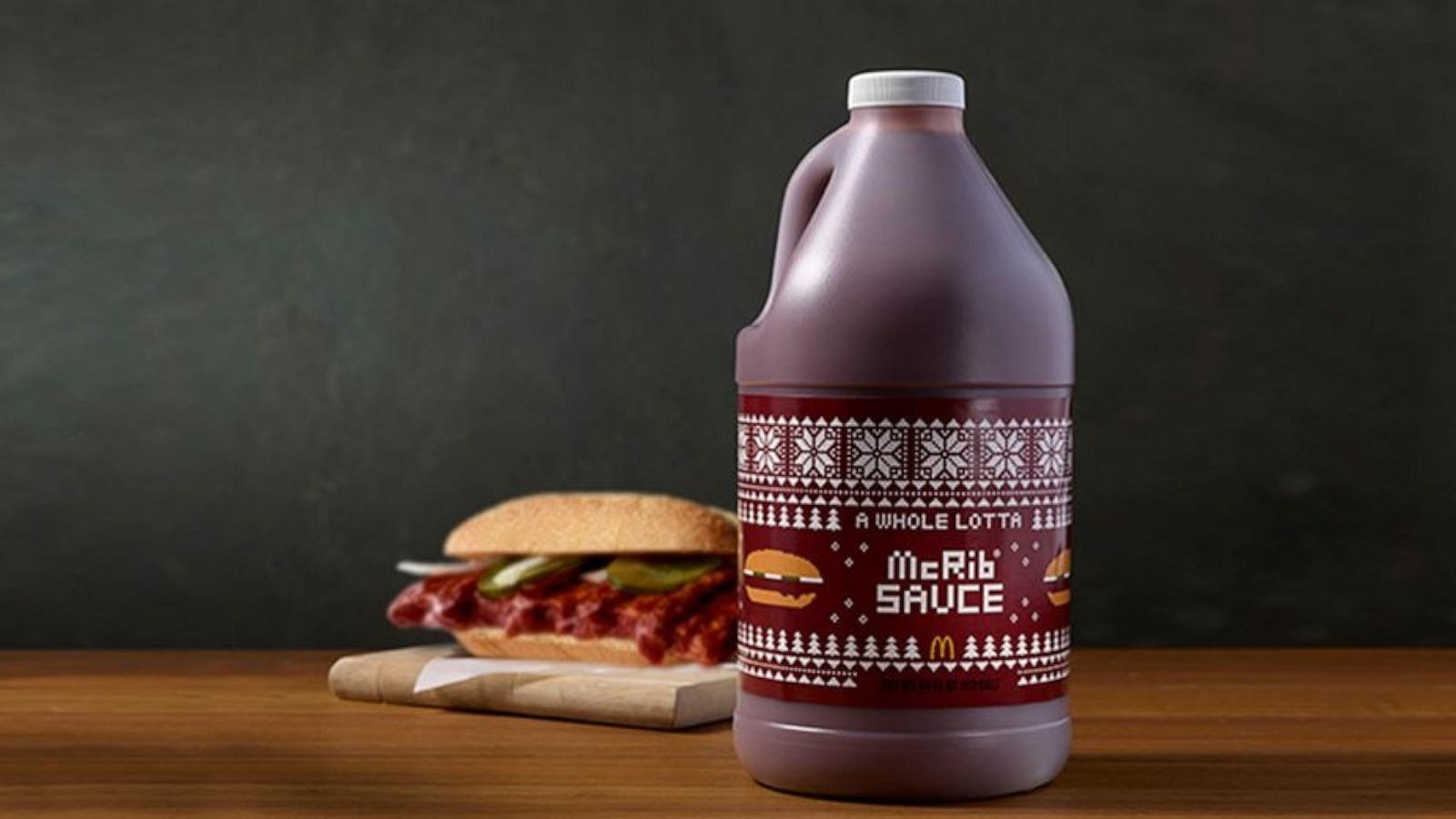 PHOTO: McDonald's McRib sauce sold in a half-gallon jug.