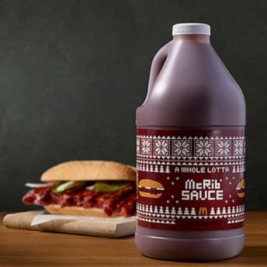 PHOTO: McDonald's McRib sauce sold in a half-gallon jug.