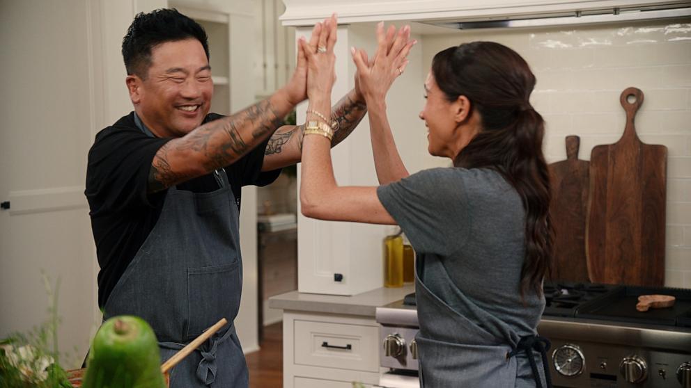 PHOTO: Roy Choi and Meghan, Duchess of Sussex in episode 103 of "With Love, Meghan."