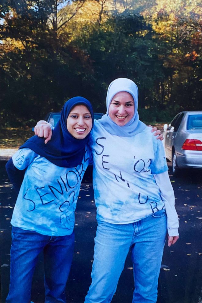 PHOTO: Melanie Elturk is pictured with her best friend during their senior year in high school at International Academy in Bloomfield Hills, Michigan, circa 2001.