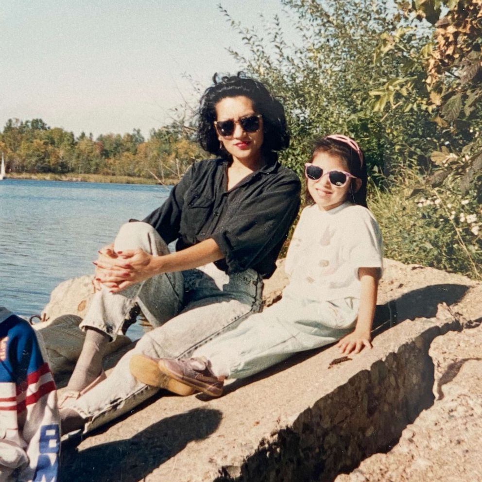 PHOTO: Melanie Elturk is pictured with her mother in Michigan in the early 1980s.