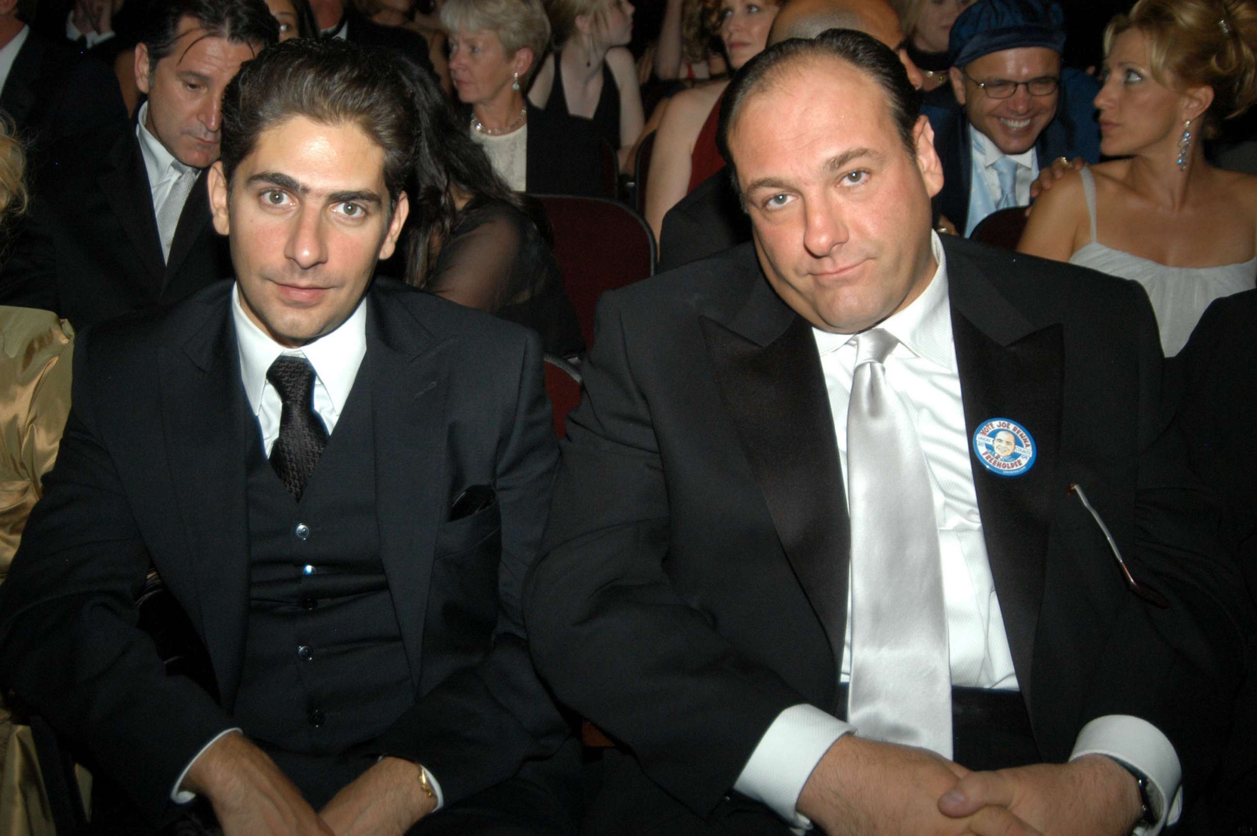 PHOTO: Michael Imperioli and James Gandolfini attend the 55th Annual Primetime Emmy Awards in Los Angeles, Calif. Sept. 21, 2003.
