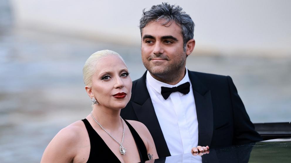 PHOTO: Lady Gaga and Michael Polansky arrive for the "Joker: Folie Ã  Deux" red carpet during the 81st Venice International Film Festival, Sept. 4, 2024, in Venice, Italy. 