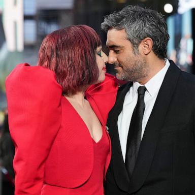 PHOTO: Lady Gaga and Michael Polansky arrive at the premiere for the film 'Joker: Folie A Deux' Sept. 25, 2024, in London. 