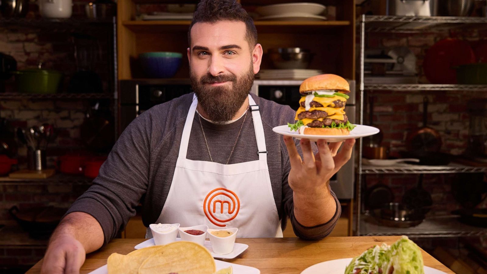 PHOTO: GrubHub MasterChef shoot with Mike Silverstein.