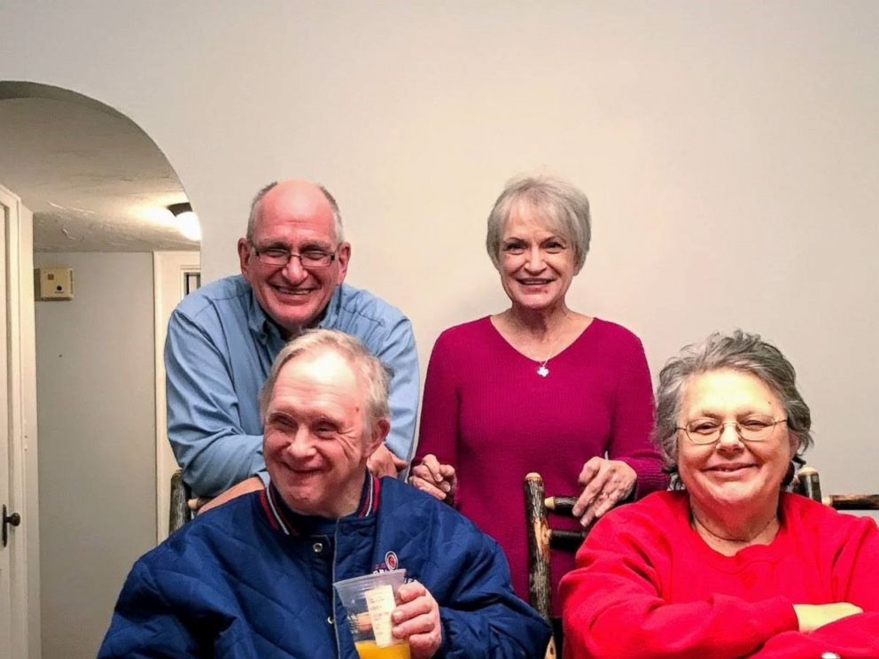 PHOTO: Michael Nawrocki and his siblings in the last photo of them together before his death in February 2019. 
